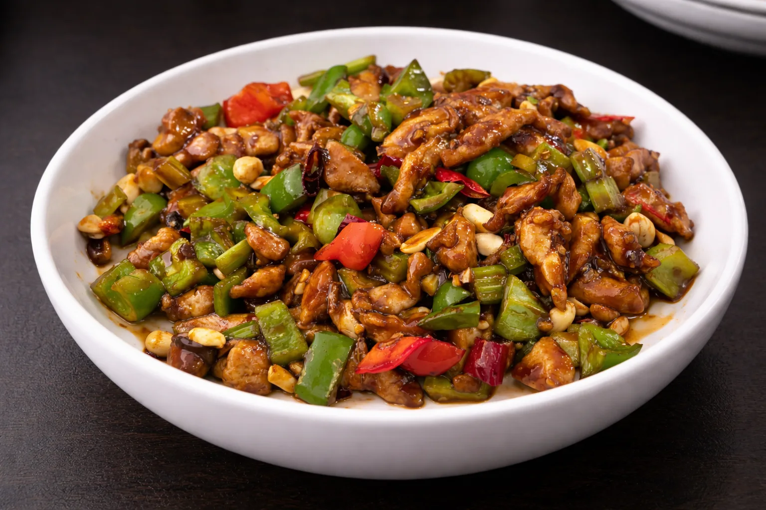 Kung Pao Chicken with dried chilies and roasted peanuts