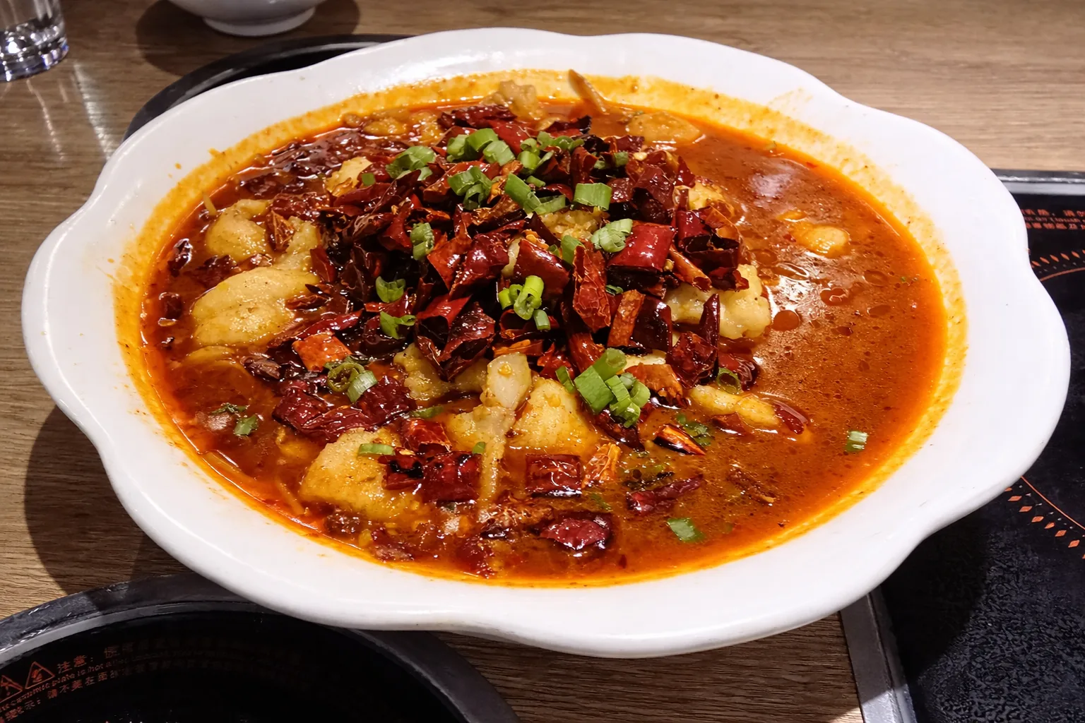 Water-boiled fish with chilies and Sichuan peppercorns