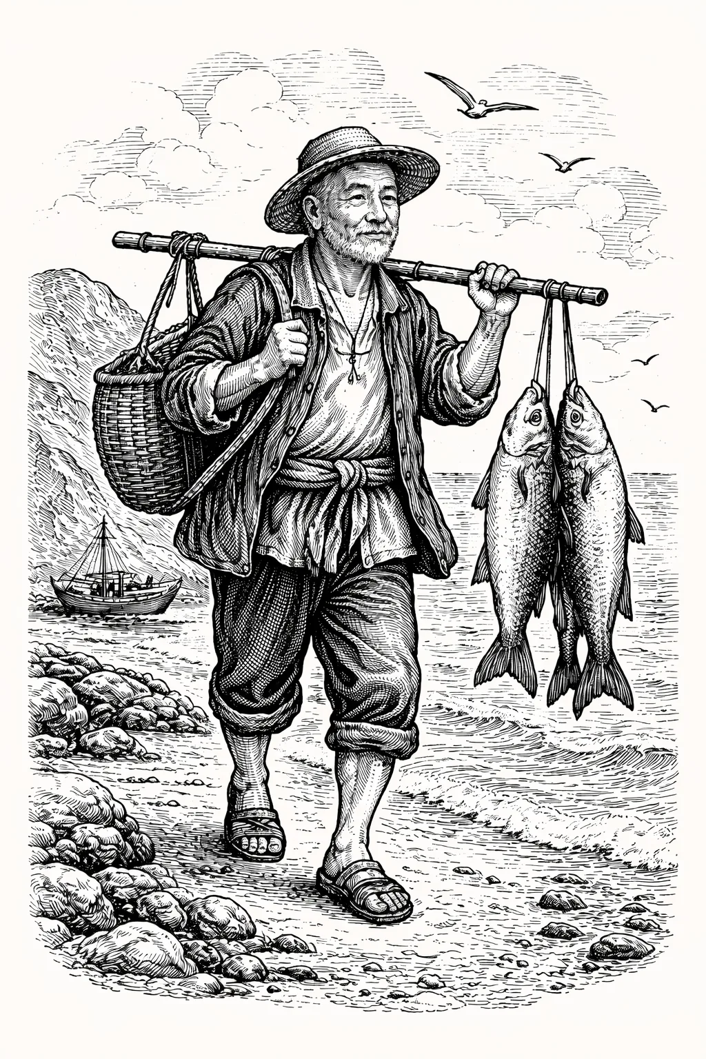 Traditional water-boiled fish preparation