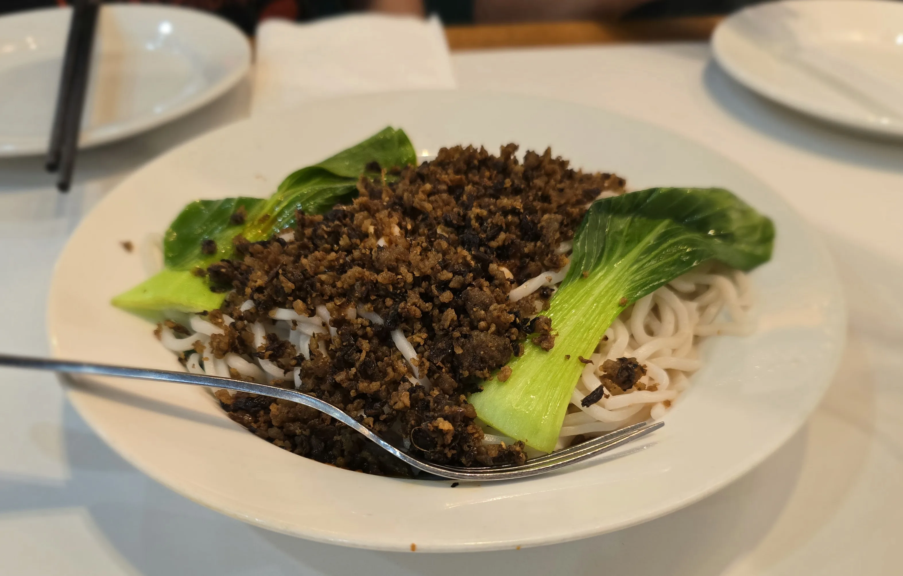 Dan dan noodles at Chef Yan