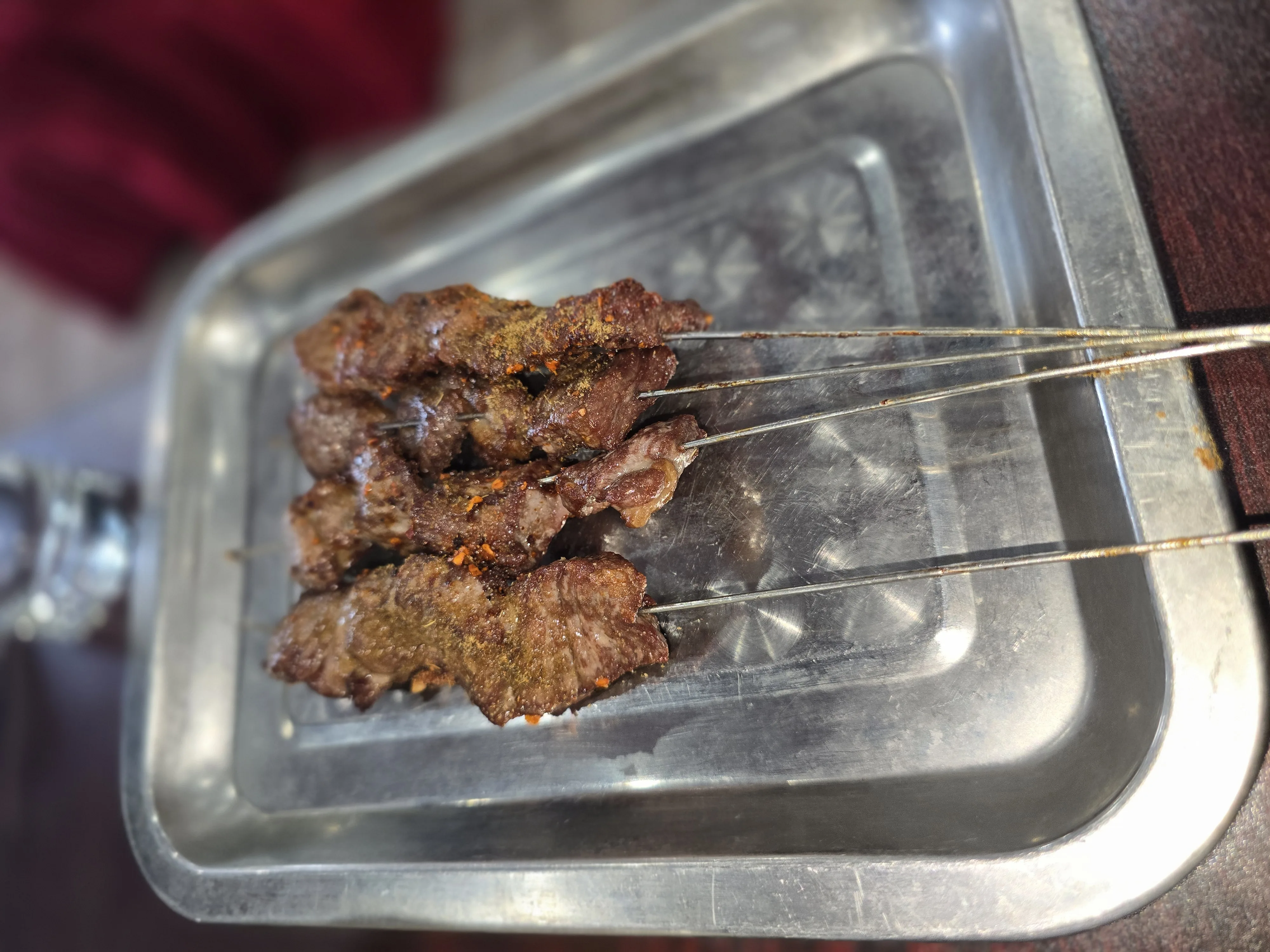 Grilled Lamb Skewers at Panda Gourmet